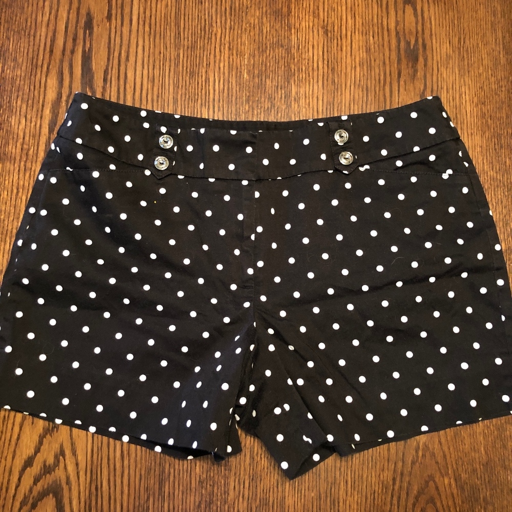 White House Black Market Polka Dot shorts, size 10
